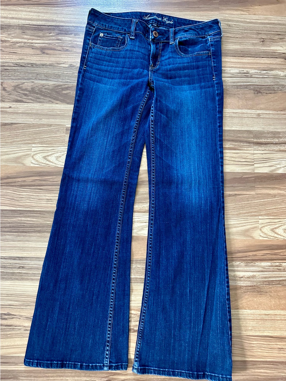 American Eagle Outfitters AE Hipster Flare Jeans 10 LONG